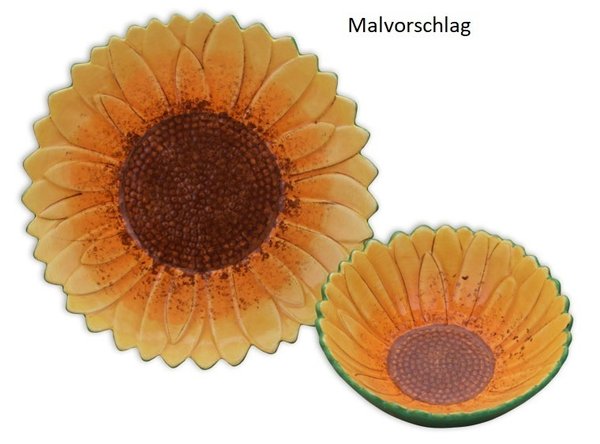 Sonnenblumen Schale, Ø 14 cm, Höhe 5 cm ( Ende April )