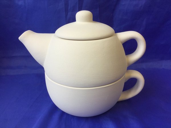 All-In-One Teekanne mit Tasse, 20 x 12 cm, Höhe 15 cm