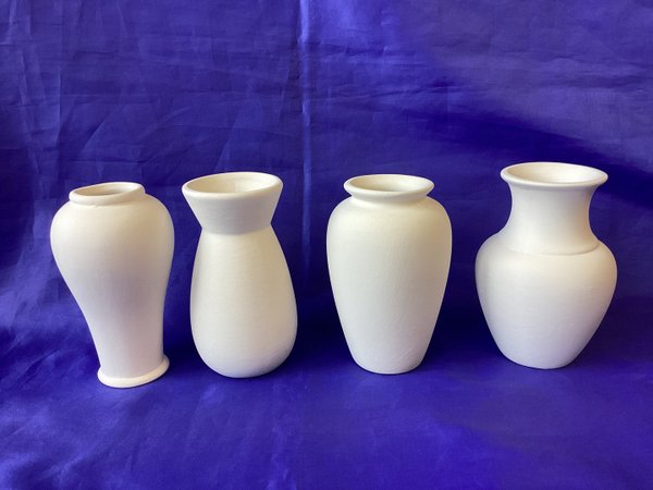 4er Set Vasen, Höhe 10,5 cm