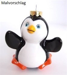 Baumkugel Pinguin, 10 cm