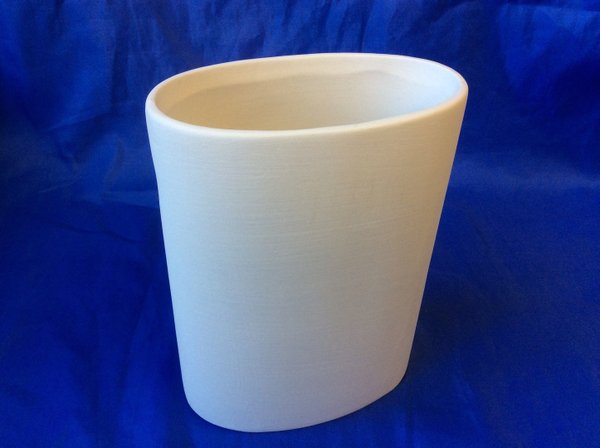 Vase - Utensilien Behälter elliptisch 13 x7,5 cm, Höhe 17 cm