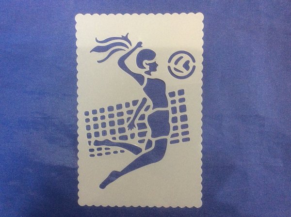 DD-TS2403-04, Malschablone , Stencil ,Volleyball 10 x 15 cm