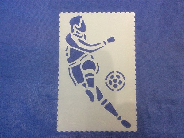 DD-TS2403-01, Malschablone , Stencil ,Fußball 10 x 15 cm