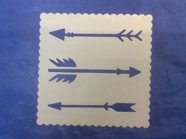 DD-TS1711-02, Malschablone , Stencil ,Pfeile 10 x 10 cm