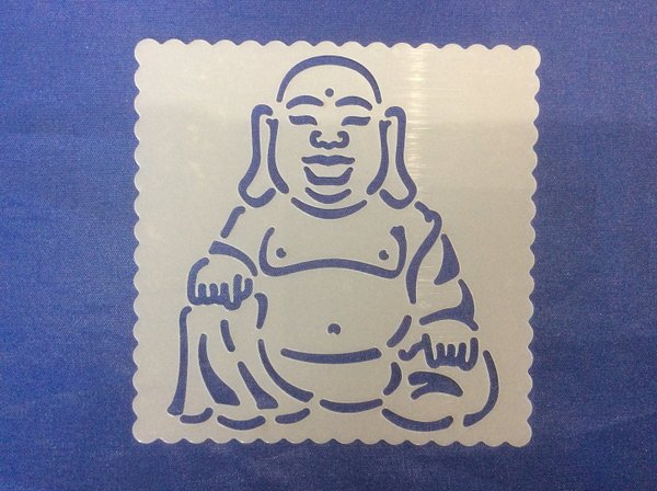 DD-TS1710-07 Malschablone , Stencil ,Buddha 10 x 10 cm