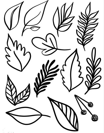 BISS 3001, Designer Silkscreen Leafs , Blätter ca. 21 x 28 cm