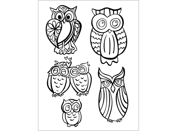 BISS 1002, Designer Silkscreen Owl , Eulen ca. 21 x 28 cm