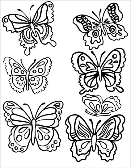 BISS 3009, Designer Silkscreen Butterflies, Schmetterlinge ca. 21 x 28 cm