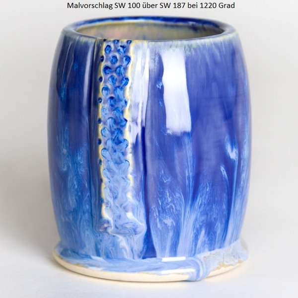 Mayco Steinzeugglasur SD 100 Blue Surf 1180 - 1280 Grad , Pulverglasur 5 LBS 2,3 KG